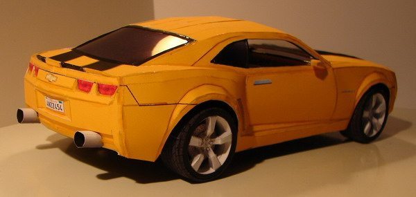 Трасформер Бамблби Chevrolet Camaro 2009 (Трансформеры) paper model