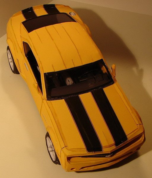 Трасформер Бамблби Chevrolet Camaro 2009 (Трансформеры) paper model