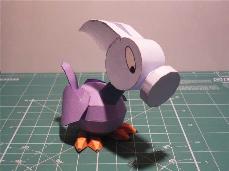 Птица-молот (Алиса в Стране чудес) paper model