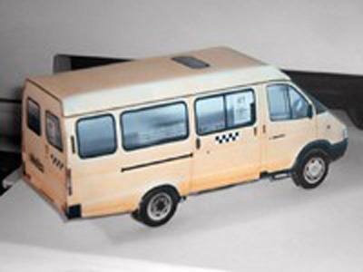 Автомобиль ГАЗ-3221 Газель paper model