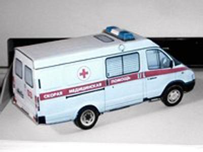 Автомобиль ГАЗ-32214 Газель paper model