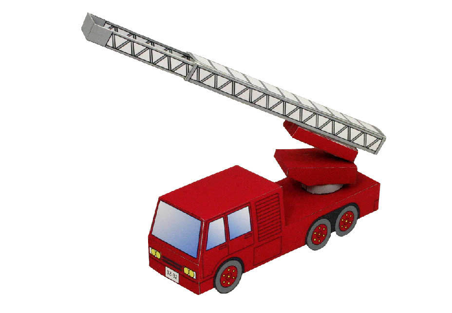 Пожарный автомобиль paper model