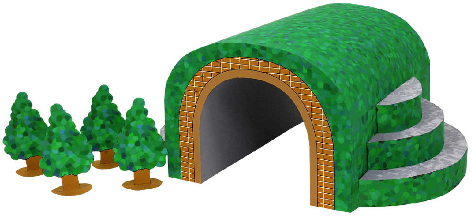 Тоннель paper model