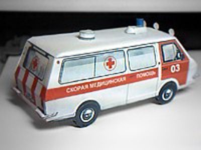 Автомобиль РАФ-22031 Латвия paper model