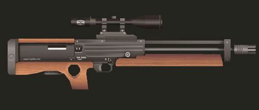 Снайперская винтовка Walther WA 2000 paper model