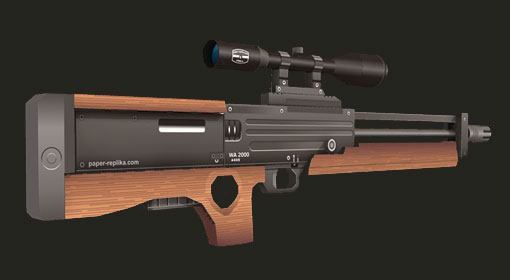 Снайперская винтовка Walther WA 2000 paper model