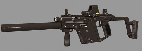 Пистолет-пулемет Kriss Super V paper model