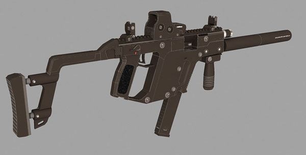 Пистолет-пулемет Kriss Super V paper model