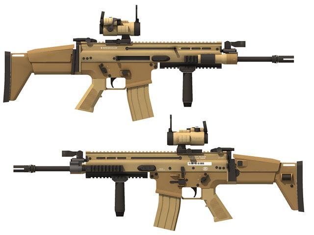 Автомат FN SCAR-L paper model