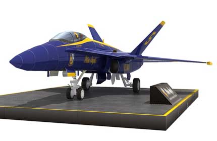 Истребитель McDonnell Douglas F/A-18 Голубые Ангелы paper model