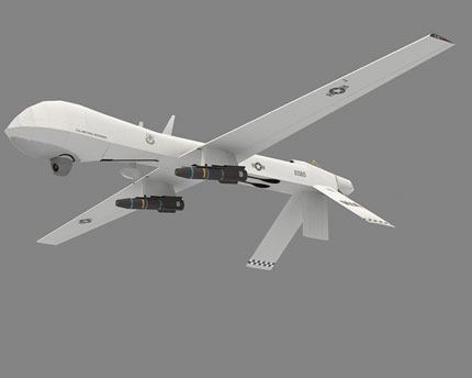 Беспилотный самолет MQ-1 Predator paper model