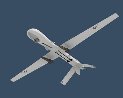 Беспилотный самолет MQ-1 Predator paper model