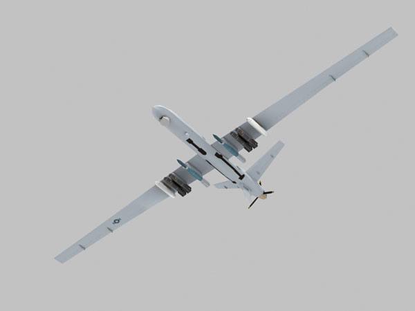 Беспилотный самолет MQ-9 Reaper paper model