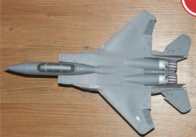 Истребитель F-15K Slam Eagle paper model