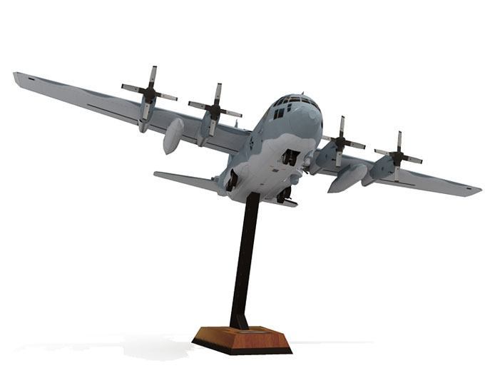 Самолет Lockheed AC-130U paper model
