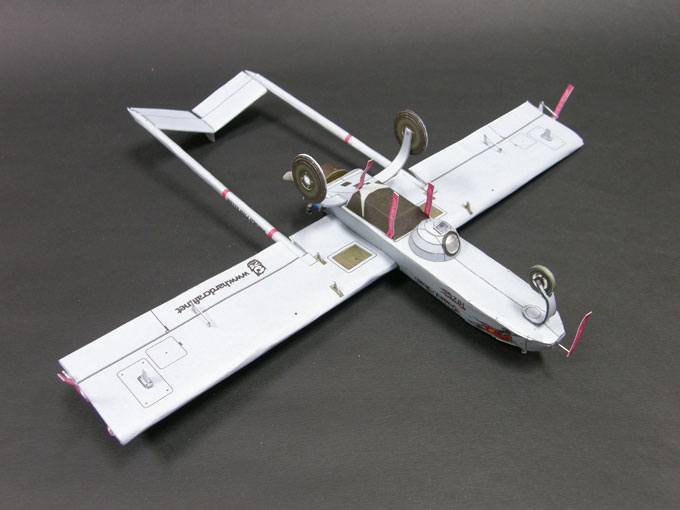 Беспилотный самолет RQ-7 Shadow paper model