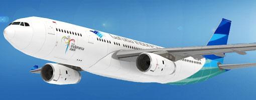 Авиалайнер Airbus A330-234 Garuda Indonesia paper model