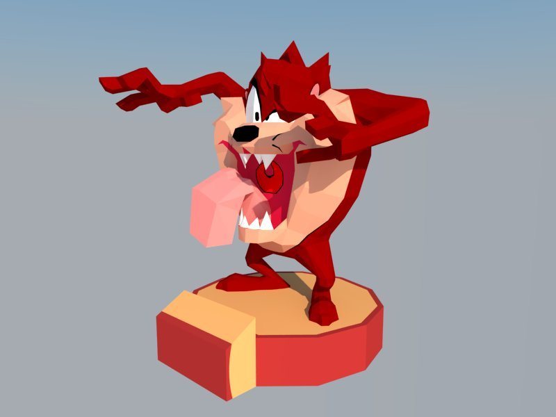 Тасманский дьявол (Looney Tunes) paper model