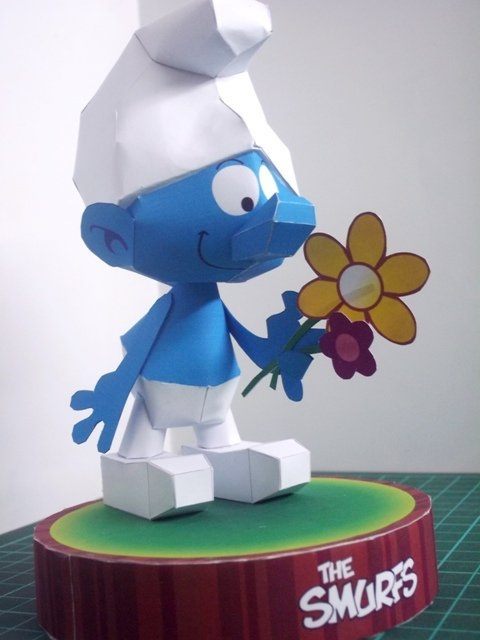 Смурфик (Смурфики) paper model