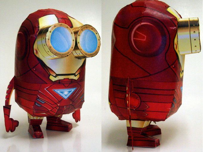 Миньон Железный человек (Гадкий Я) paper model