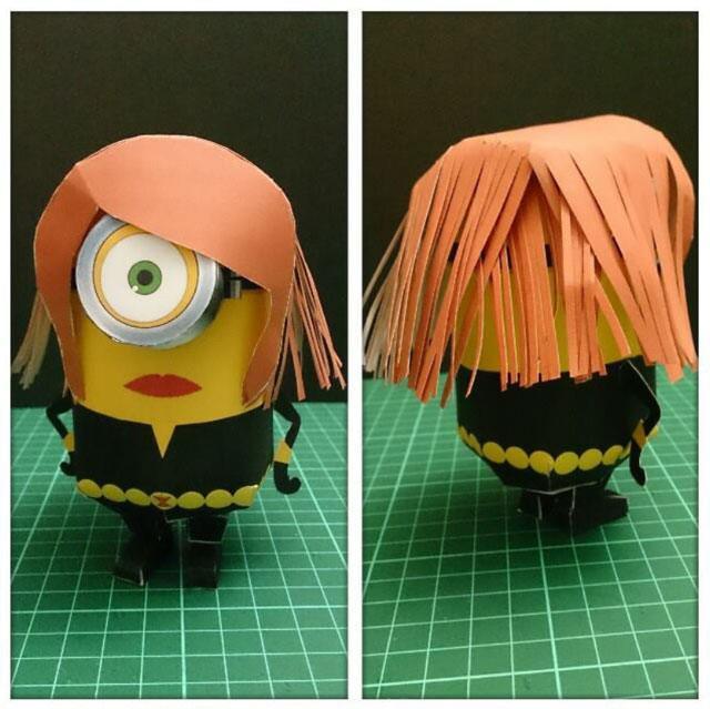 Миньон Черная Вдова (Гадкий Я) paper model