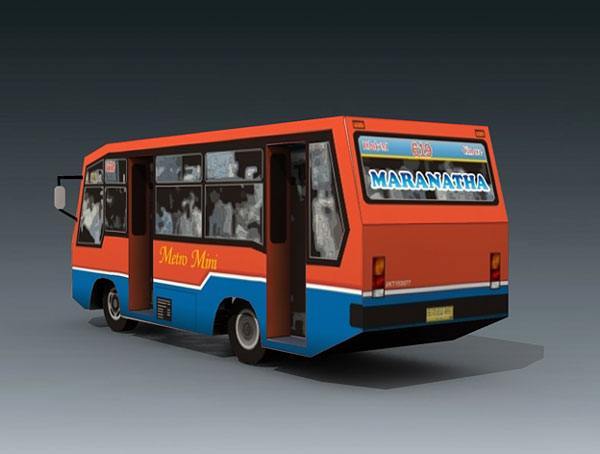 Автобус Metromini paper model