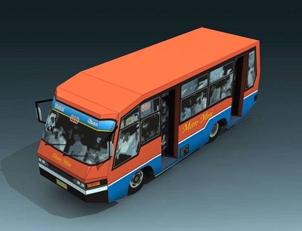 Автобус Metromini paper model