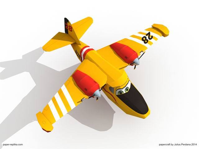Диппер (Самолёты - Огонь и вода) paper model