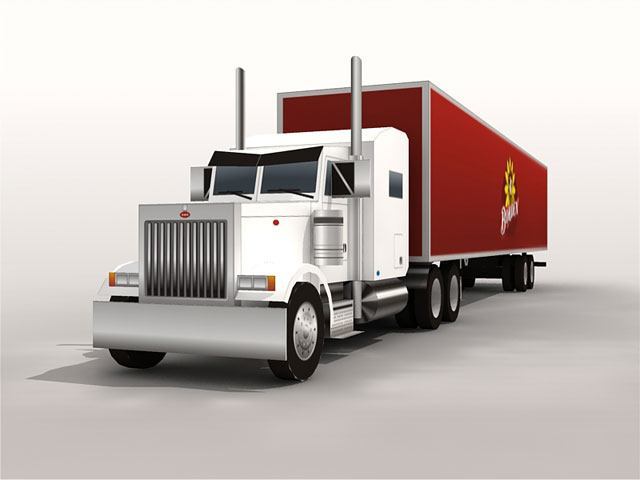Грузовик Peterbilt 379 с прицепом