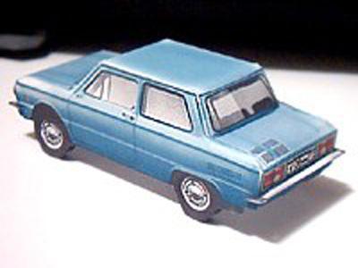 Автомобиль ЗАЗ-968м paper model