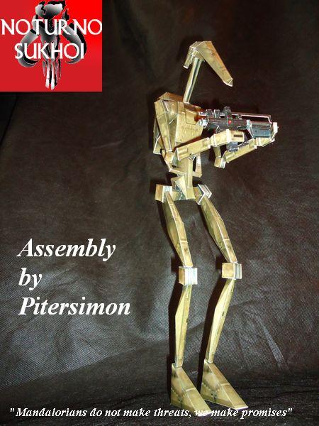 Боевой дроид В1 (Звездные войны) paper model