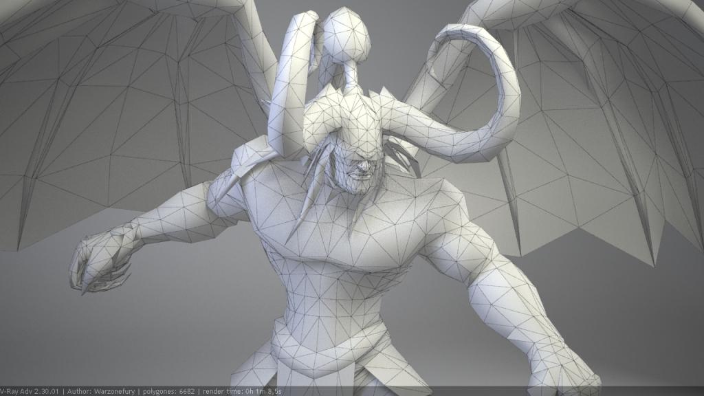 Иллидан Ярость Бури (World of Warcraft) paper model