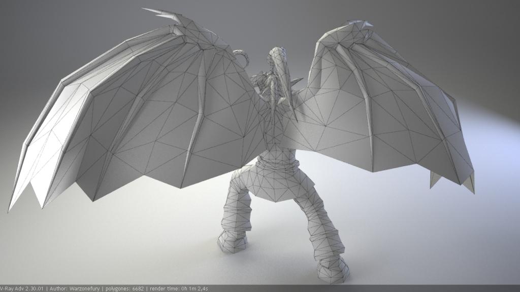 Иллидан Ярость Бури (World of Warcraft) paper model