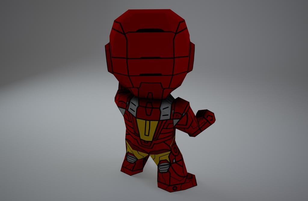 Железный человек paper model