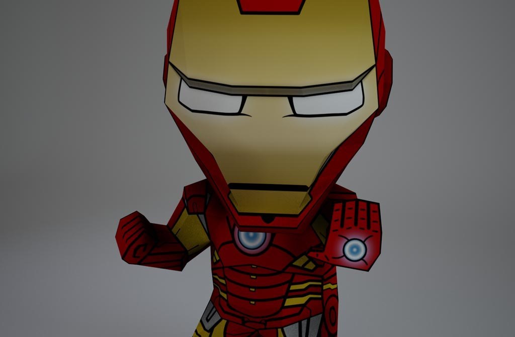 Железный человек paper model