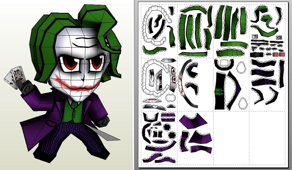 Джокер (Бэтмен) paper model