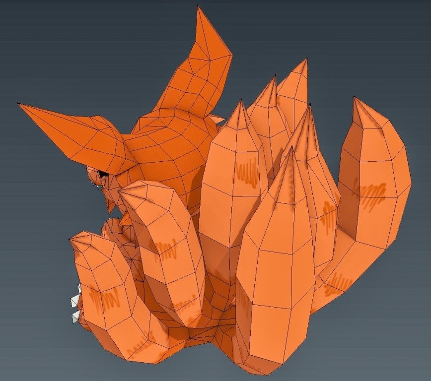 Девятихвостый Демон Лис Курама (Наруто) paper model