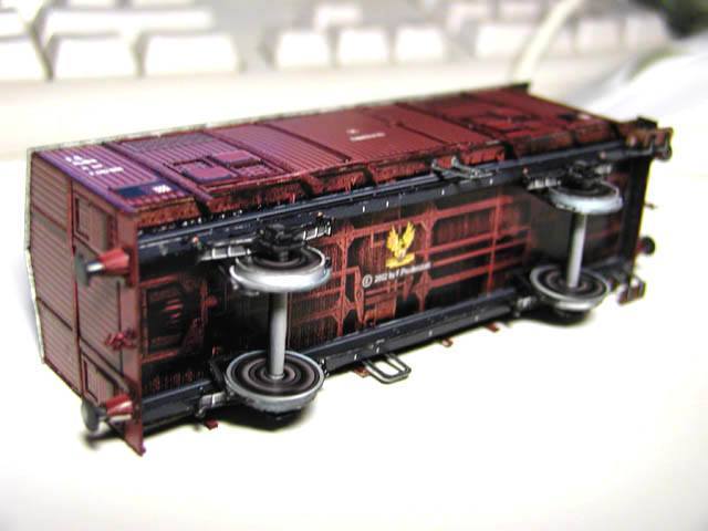 Вагон типа F с будкой paper model
