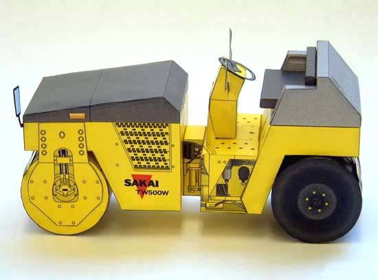 Дорожный каток SAKAI TW500W-1 paper model