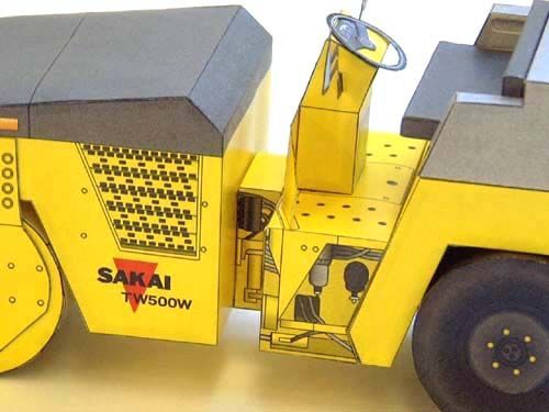 Дорожный каток SAKAI TW500W-1 paper model
