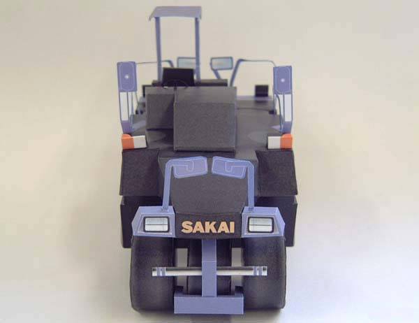 Пневматический каток SAKAI TZ700 (Металлик) paper model