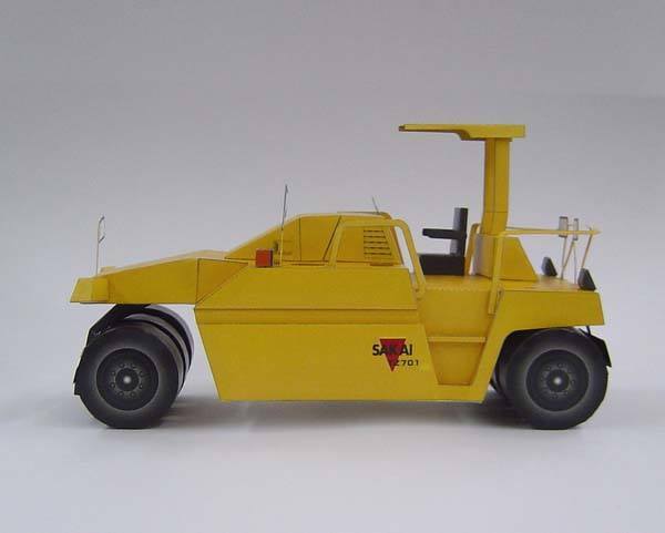 Пневмоколесный каток SAKAI TZ701 paper model