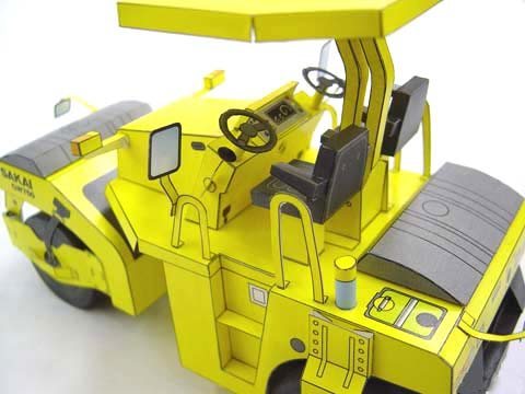 Пневмоколесный каток SAKAI GW750 paper model