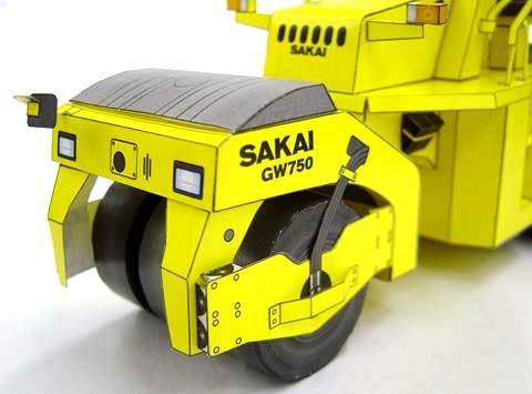 Пневмоколесный каток SAKAI GW750 paper model