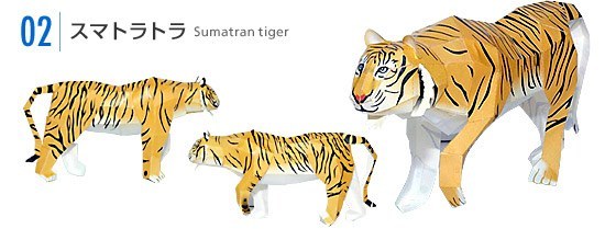 Суматранский тигр paper model