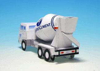 Автобетоносмеситель paper model