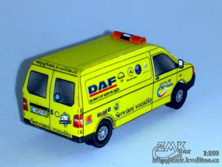 Автомобиль Volkswagen Transporter T5 paper model