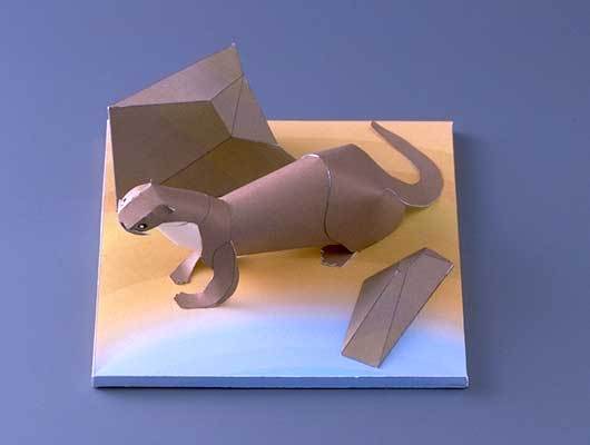 Японская речная выдра paper model