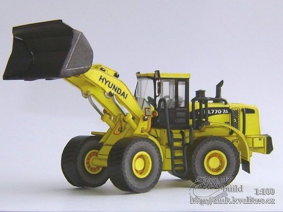 Погрузчик Hyundai HL 770-7A paper model
