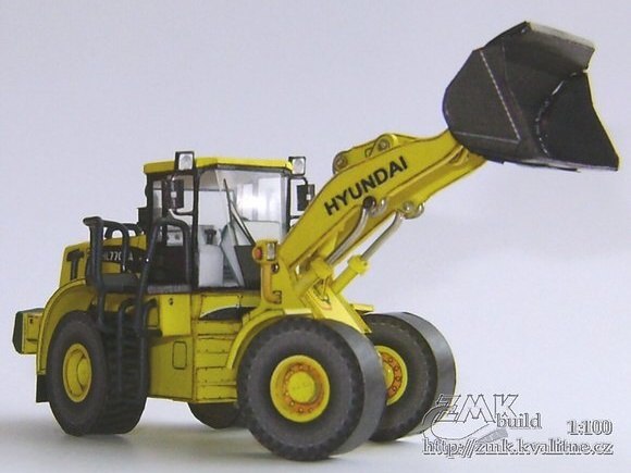 Погрузчик Hyundai HL 770-7A paper model